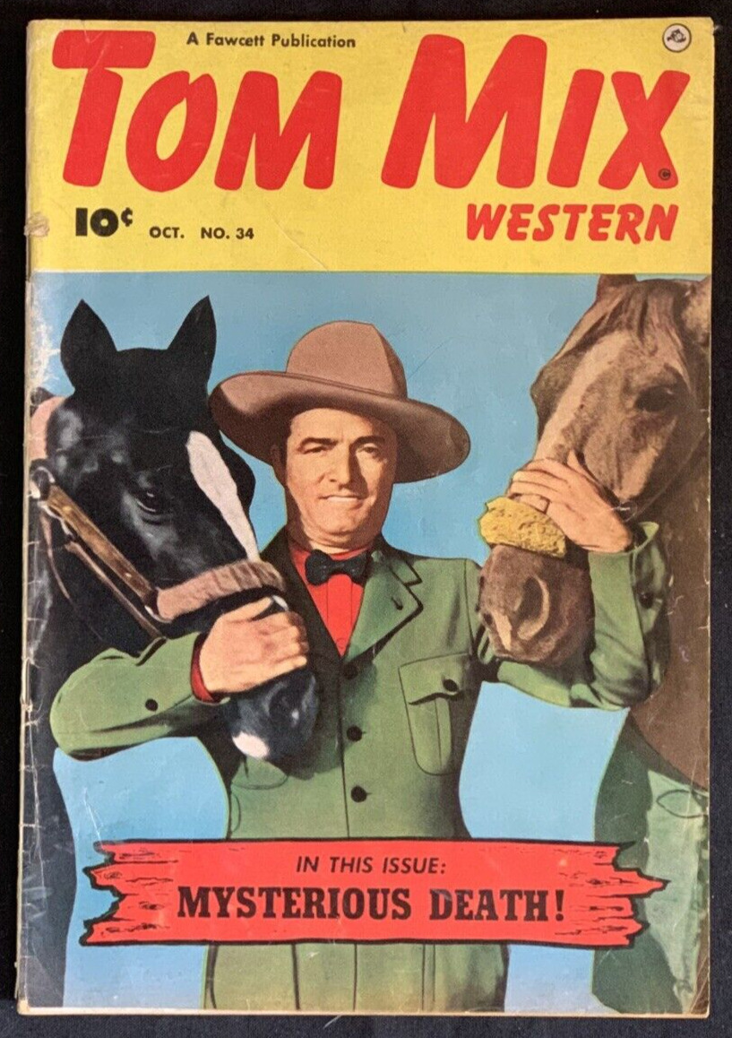 TOM MIX Western #34 Fawcett 1950 Solid book Estate Sale - Original Owner