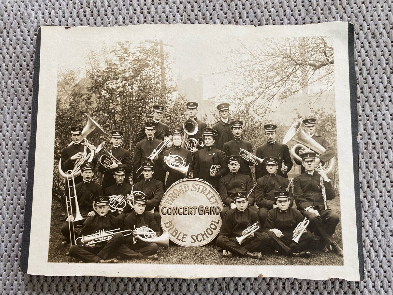 Wellsville NY Broad Street Bible School Concert Band - 1912 Vintage 8”x10\
