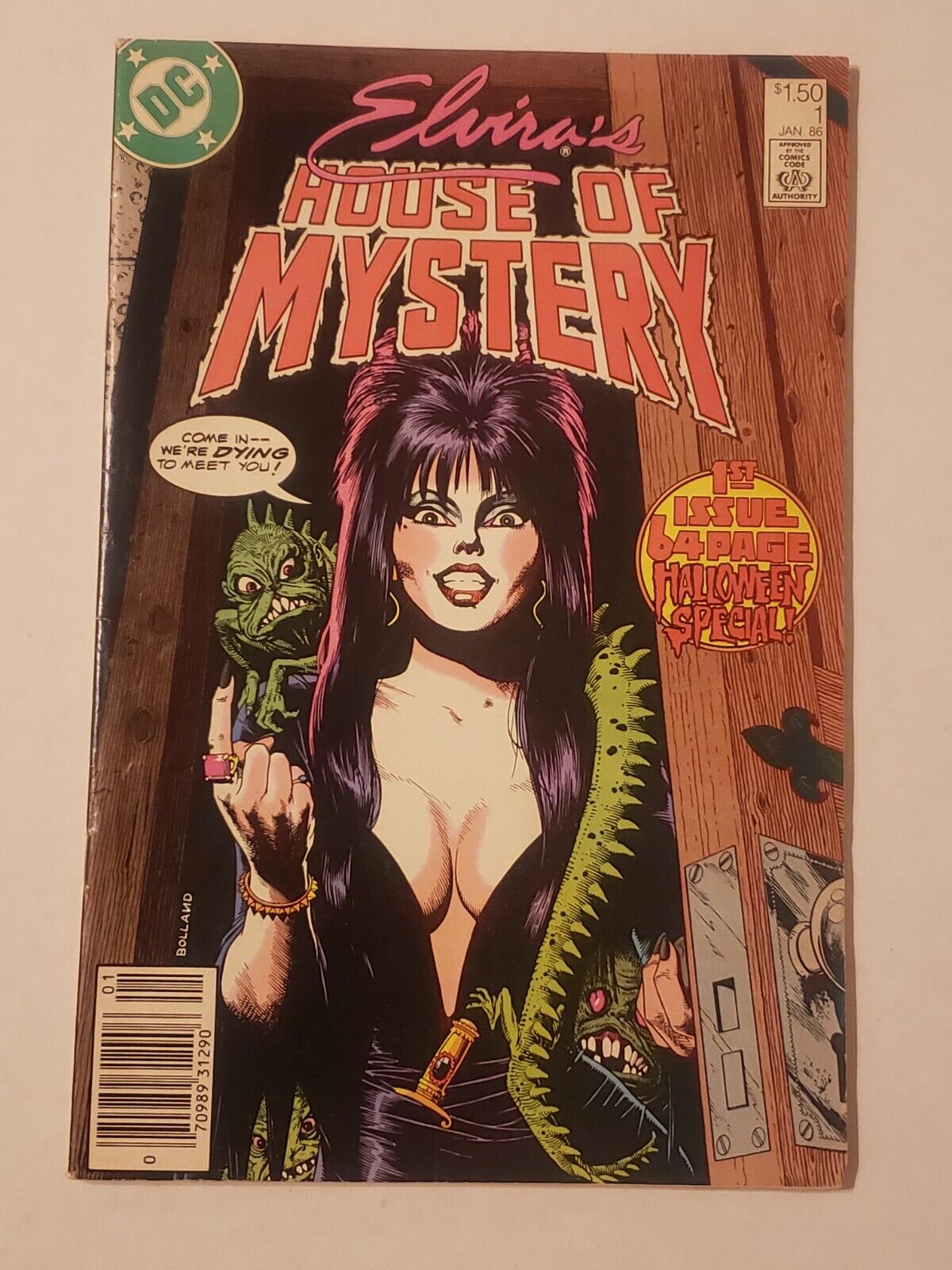 Vintage 1986 Dc Comics Elvira\'s House Of Mystery #1 Brian Bolland Cover Fine/VF