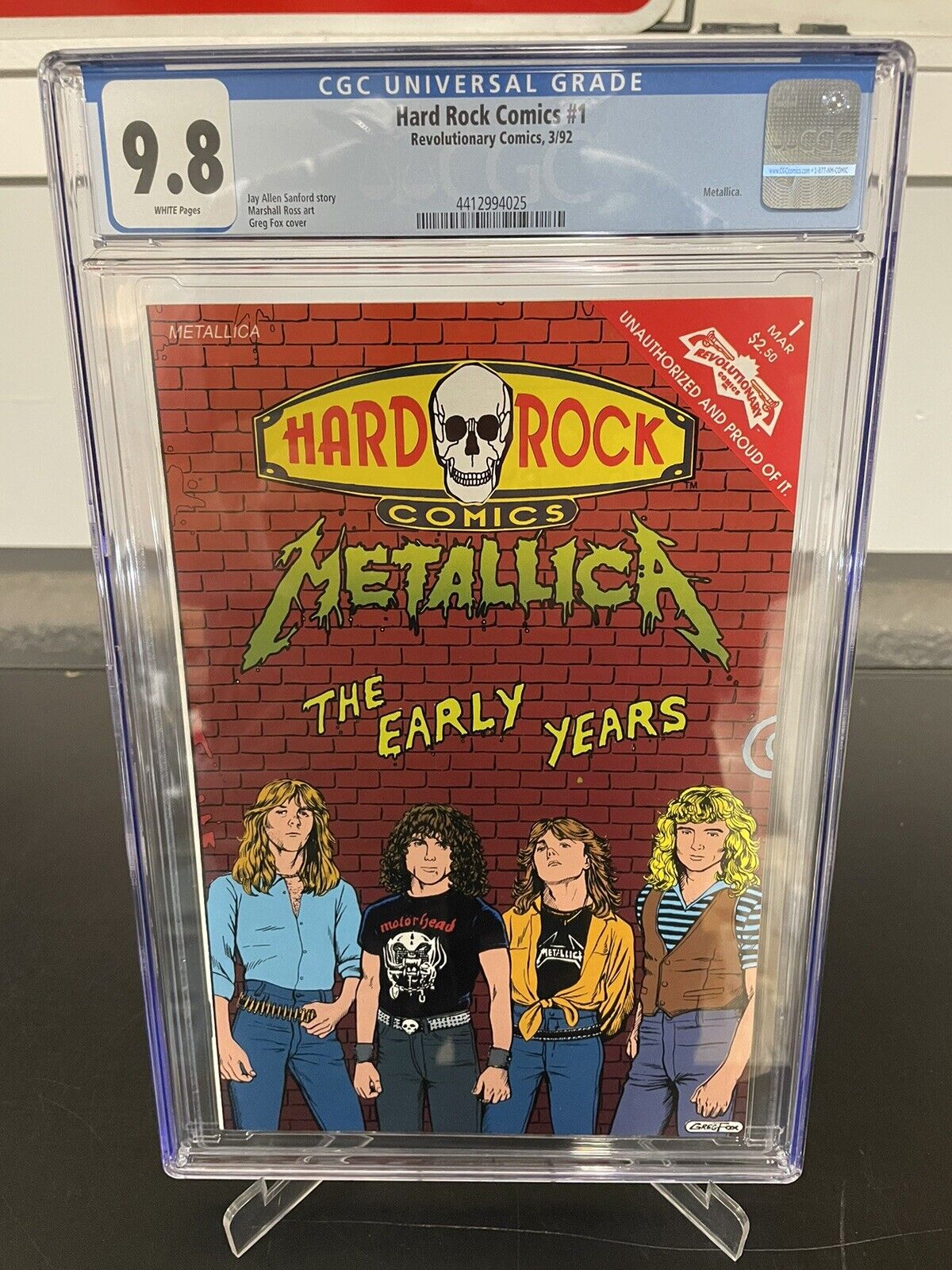 Hard Rock Comics #1 - Metallica “the early years” - CGC 9.8