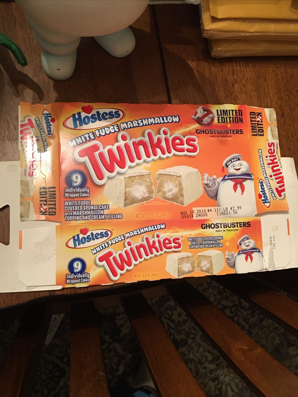 2016 Hostess TWINKIES Ghostbusters Limited Edition White Fudge Marshmallow Box