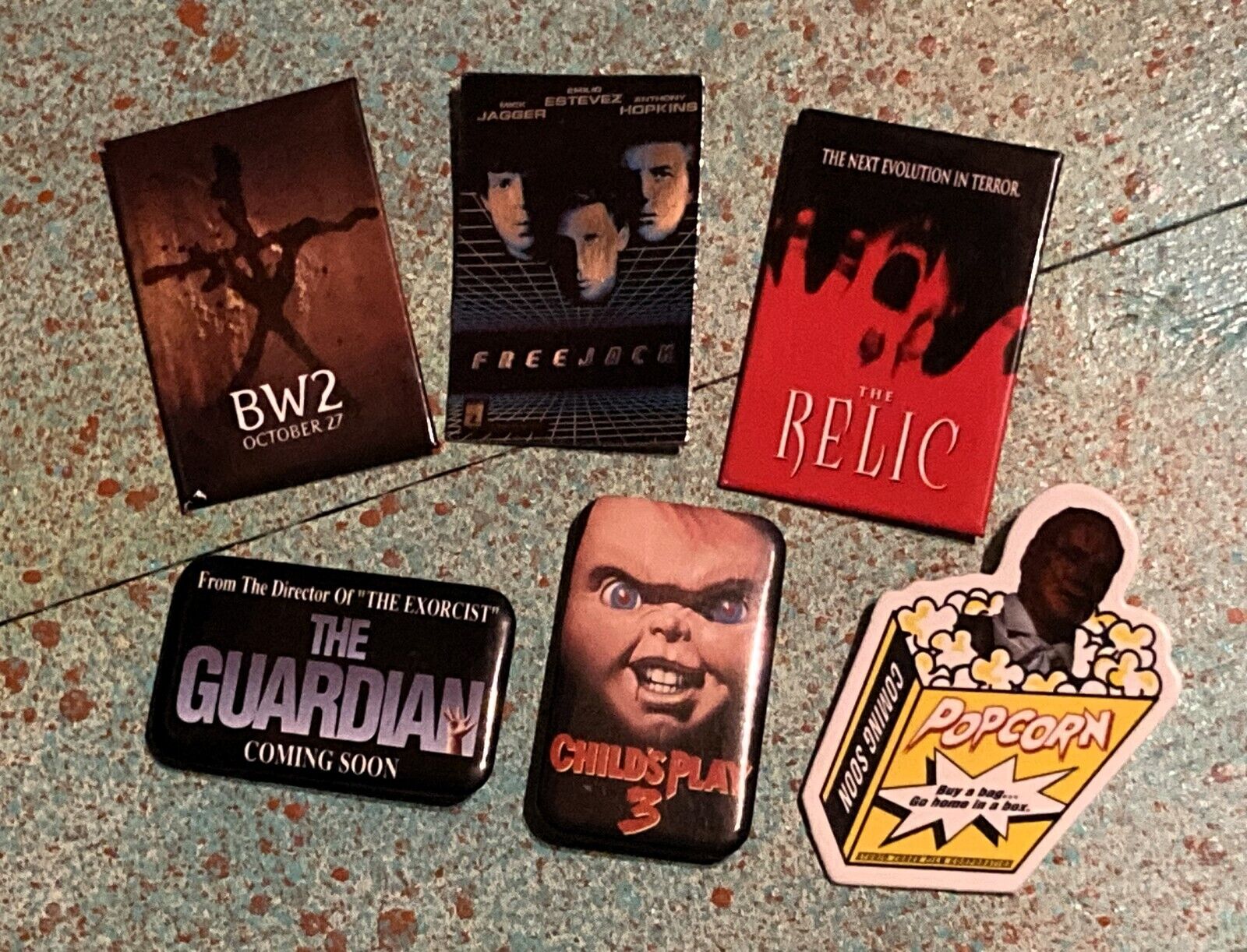Vintage 1990's Horror Movie Pinback Collection