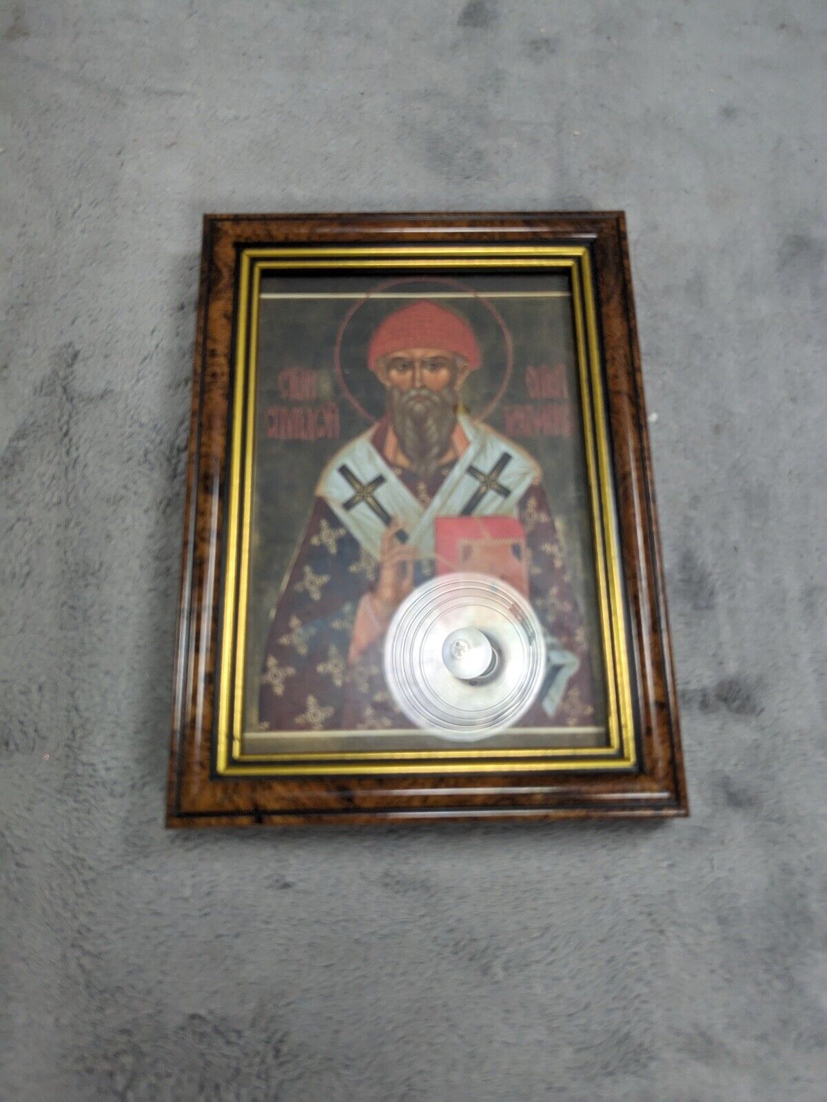 Vintage Russian Religious Church Picture Framed