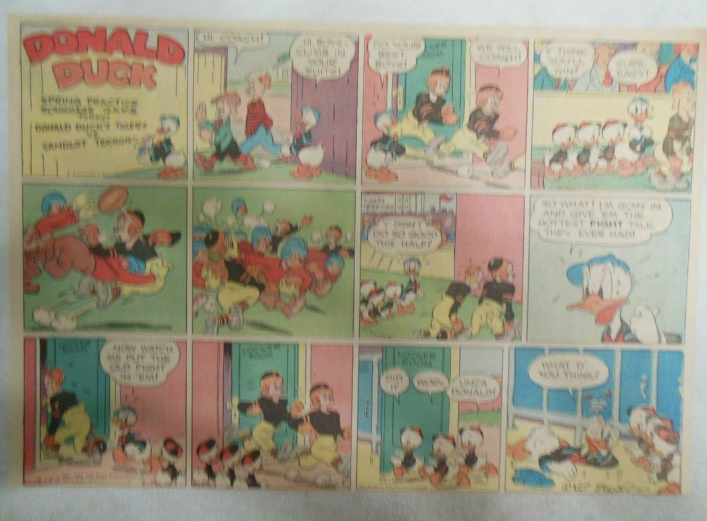 Donald Duck Sunday Page by Walt Disney from 4/22/1945 Half Page Size 