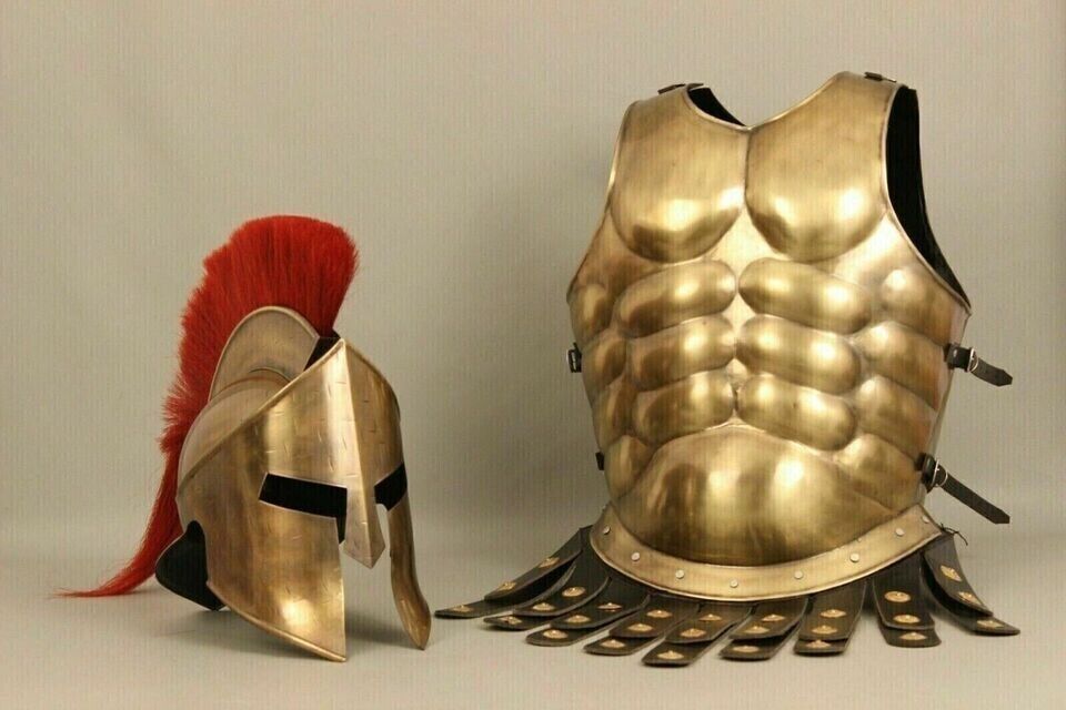 Spartan King Leonidas Helmet Jacket 300 Movie Greek Roman x-mas gift