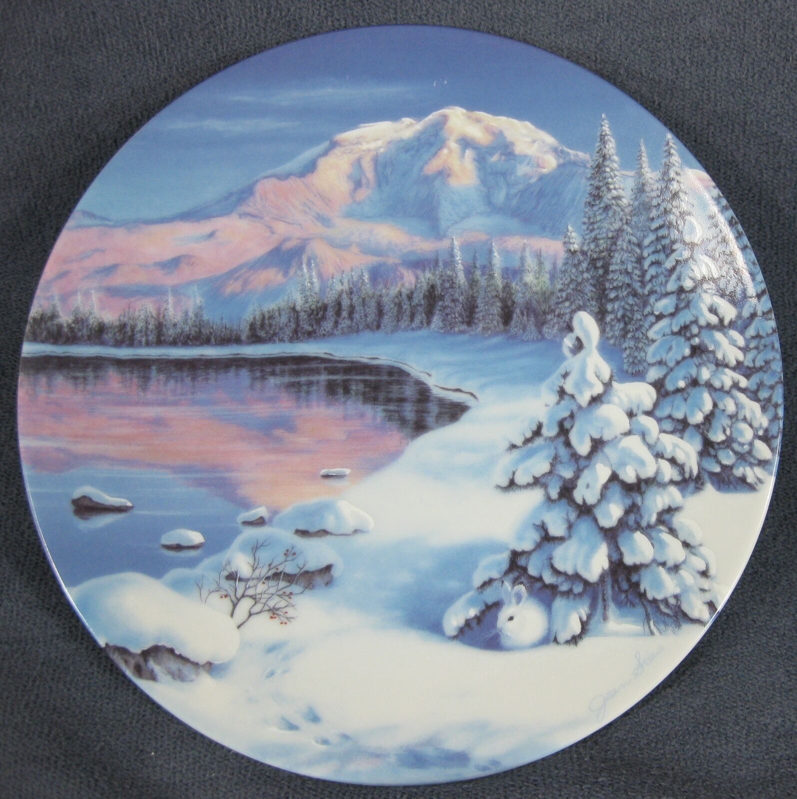 Twilight Reflections on Mount Ranier Jean Sias Nature\'s Legacy Collector Plate