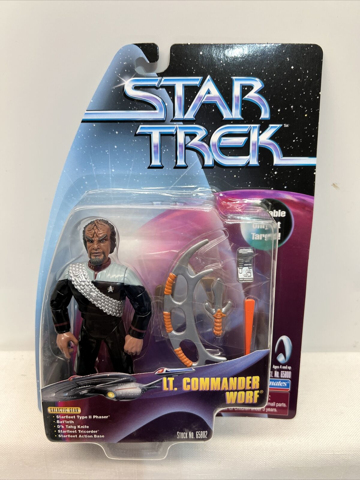 RARE Lt. Commander Worf Target Exclusive Starfleet Command Series 1997 Star Trek