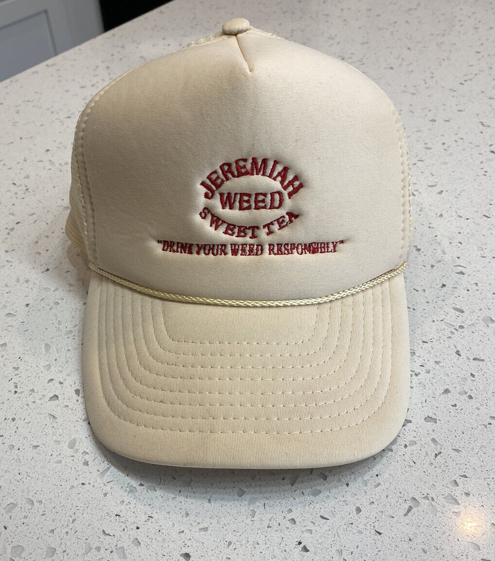 VINTAGE JEREMIAH WEED SWEET TEA DISTRESSED MESH BACK SNAPBACK CAP