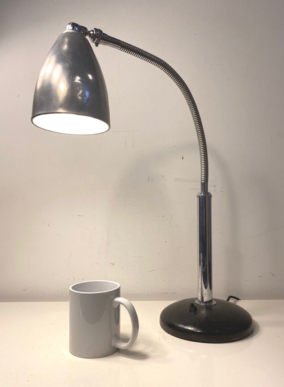 Vintage Mid Century Modernist Industrial Gooseneck Lamp 1950s/60s