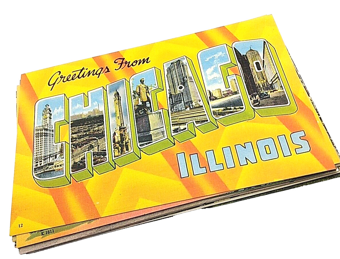 Chicago Illinois Post Card Lot Places Buildings  Travel Souvenir Ephemera Vtg
