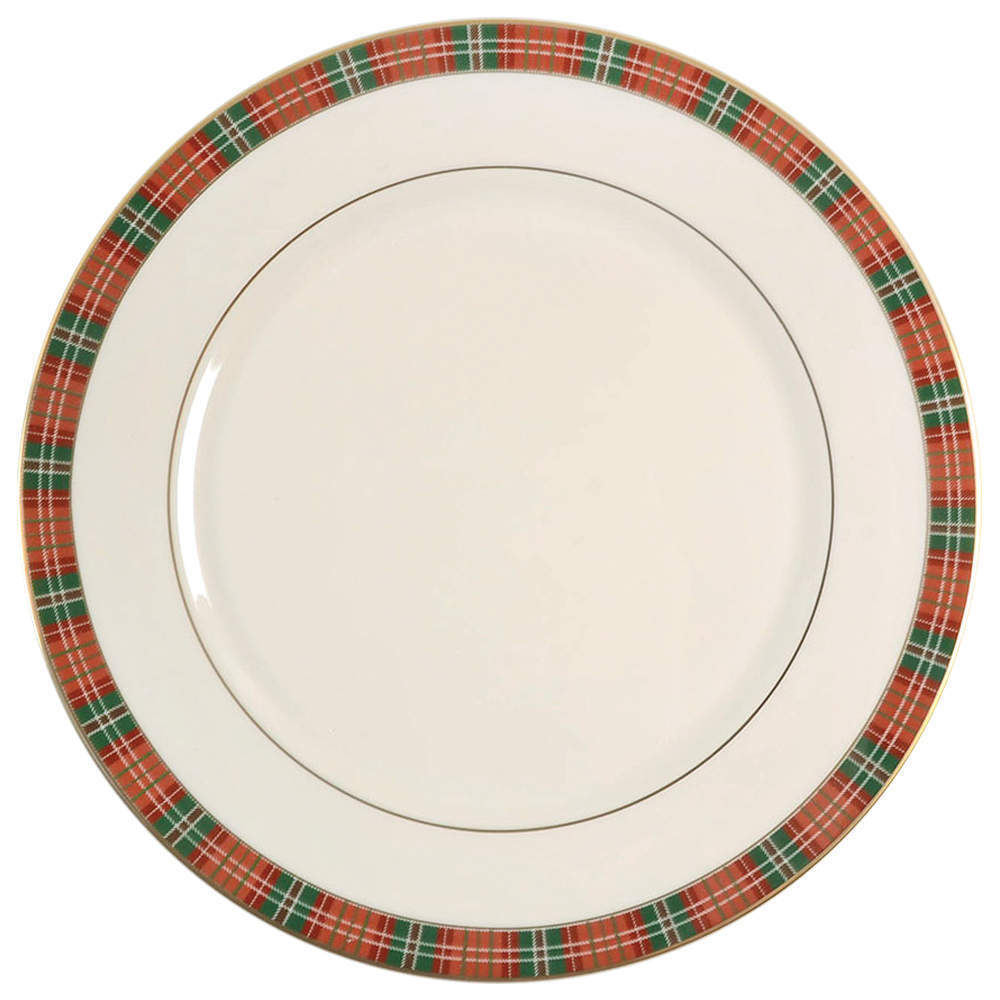 Lenox Winter Greetings Plaid Dinner Plate 11899964