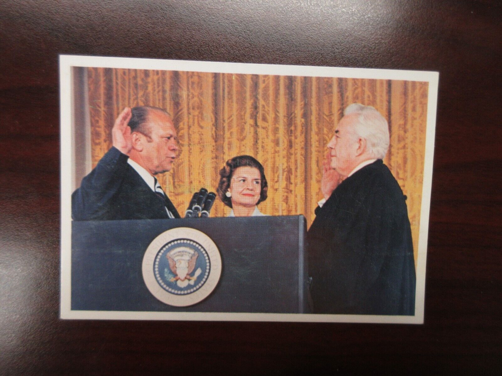 1974 President Gerald Ford/Warren Burger Ceremony Card/Picture-RB2776