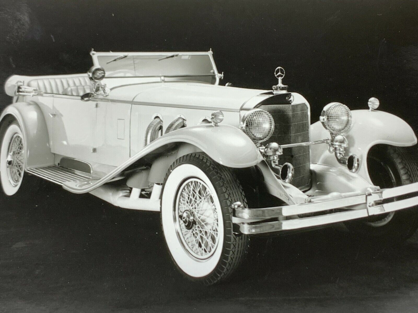Bg) Found Photograph 8x10 Las Vegas Auction Photo 1930 Mercedes Benz SS Tourer