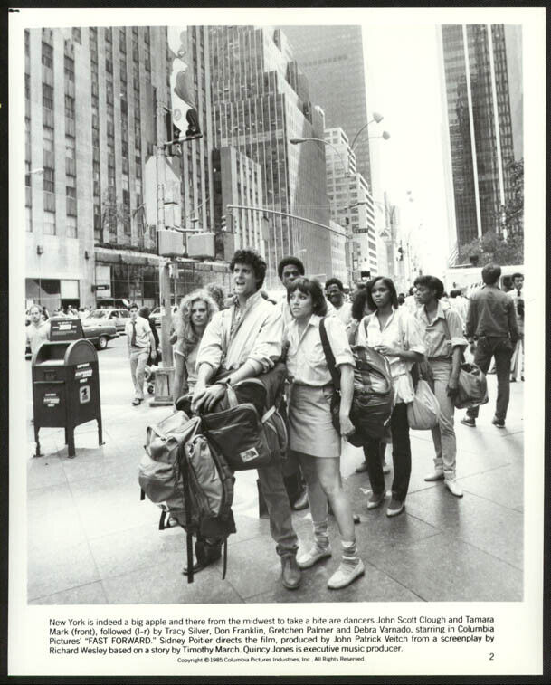 FAST FORWARD-8X10 B&W PHOTO-DANCERS ARRIVE IN NEW YORK FN