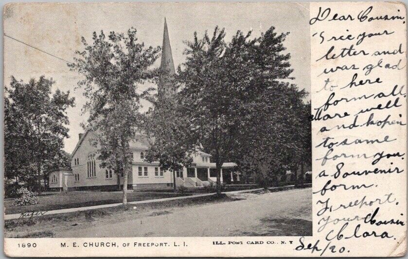 FREEPORT, Long Island NY Linen Postcard \