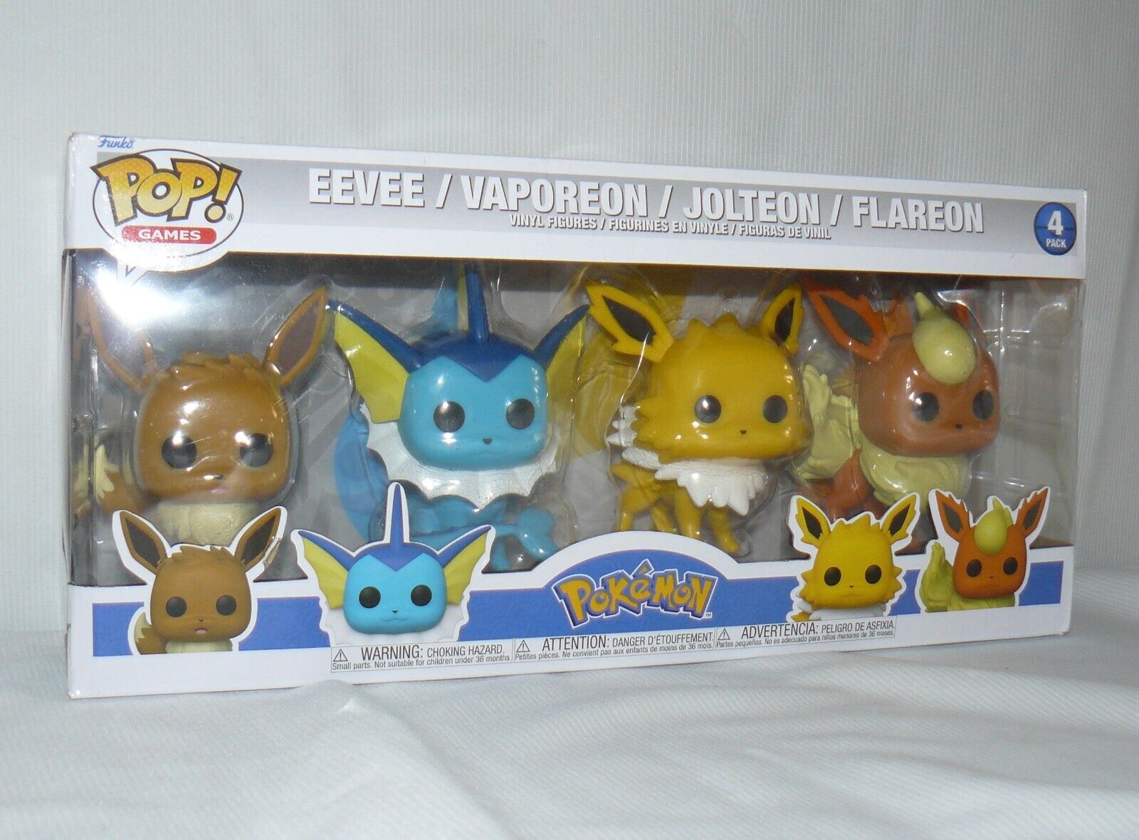 Funko Pop Vinyl 4 Pokémon Characters Eevee Vaporeon Jolteon Flareon