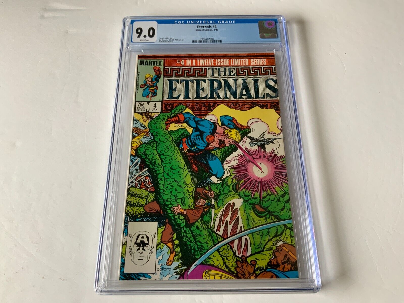 ETERNALS 4 CGC 9.0 WHITE PAGES MARVEL COMIC 1986