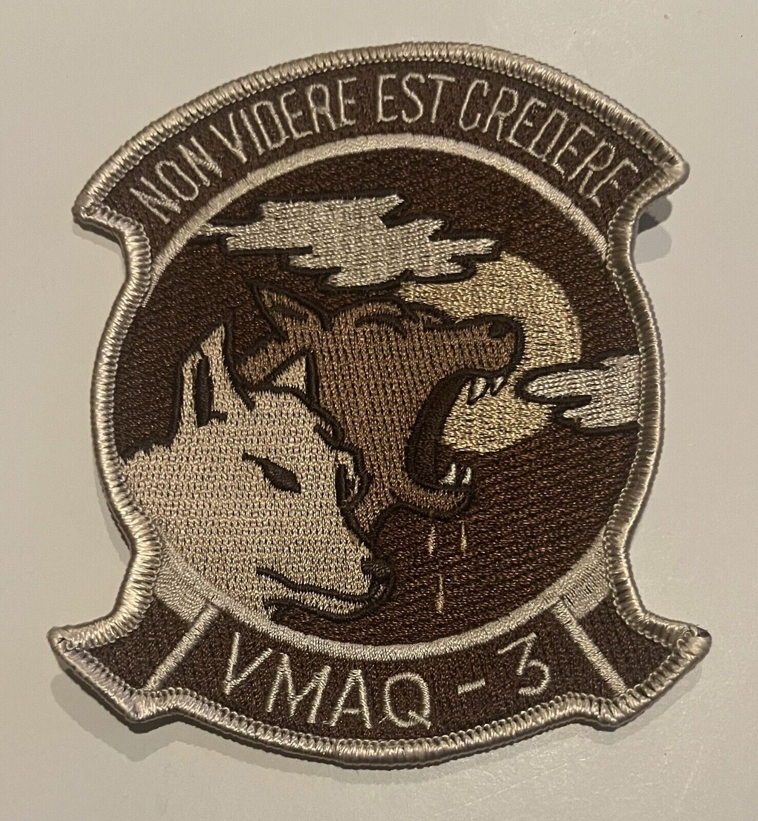 4 1/4” USMC VMAQ-3 Marine Tactical Electronic Warfare Squadron Desert Patch