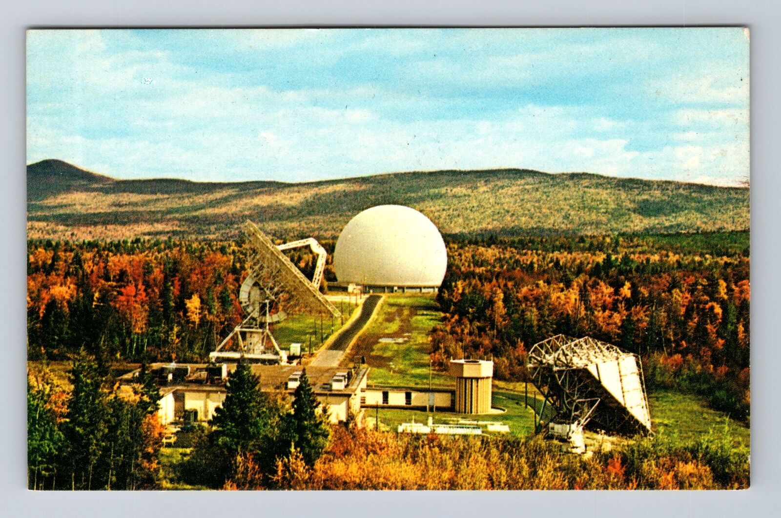 Andover ME-Maine, Andover Earth Station, Antique Souvenir Vintage Postcard