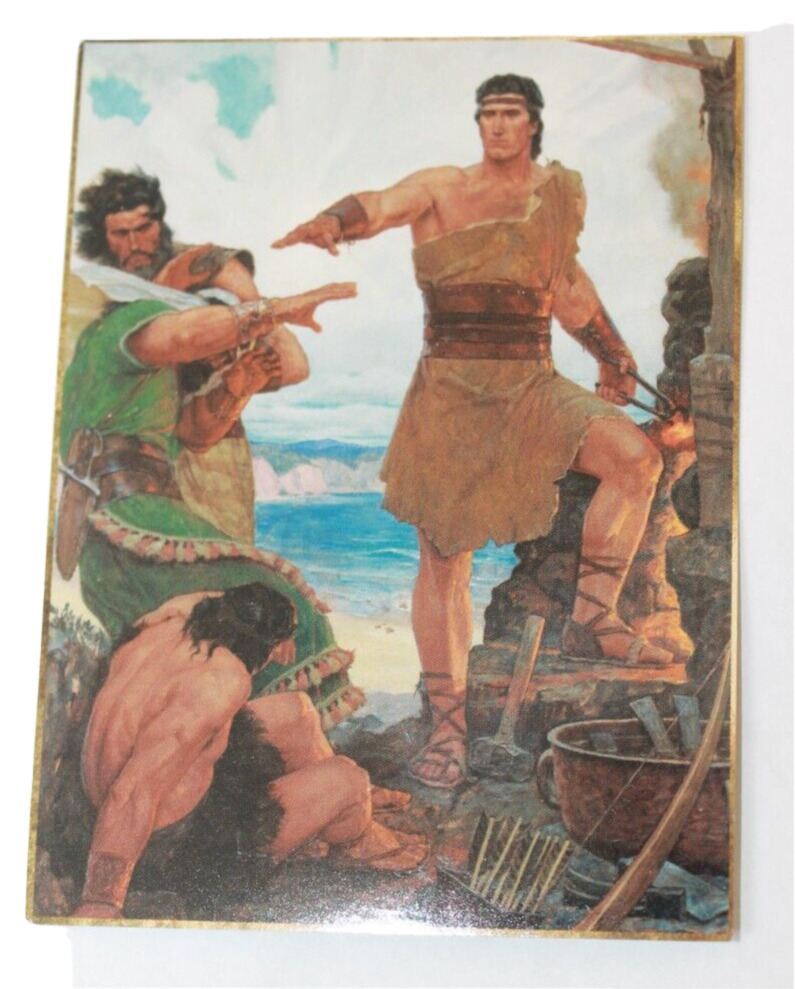 LDS Art Card Arnold Friberg Mormon Nephi Subdues Younger Brothers Deseret Book