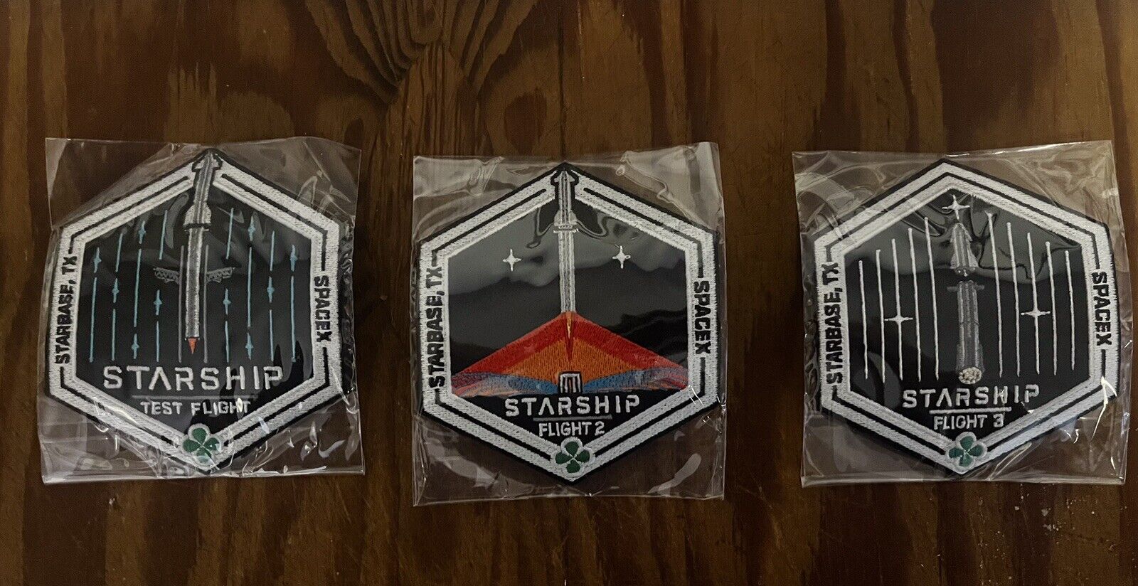Authentic SpaceX All Three Starship Mission Patches