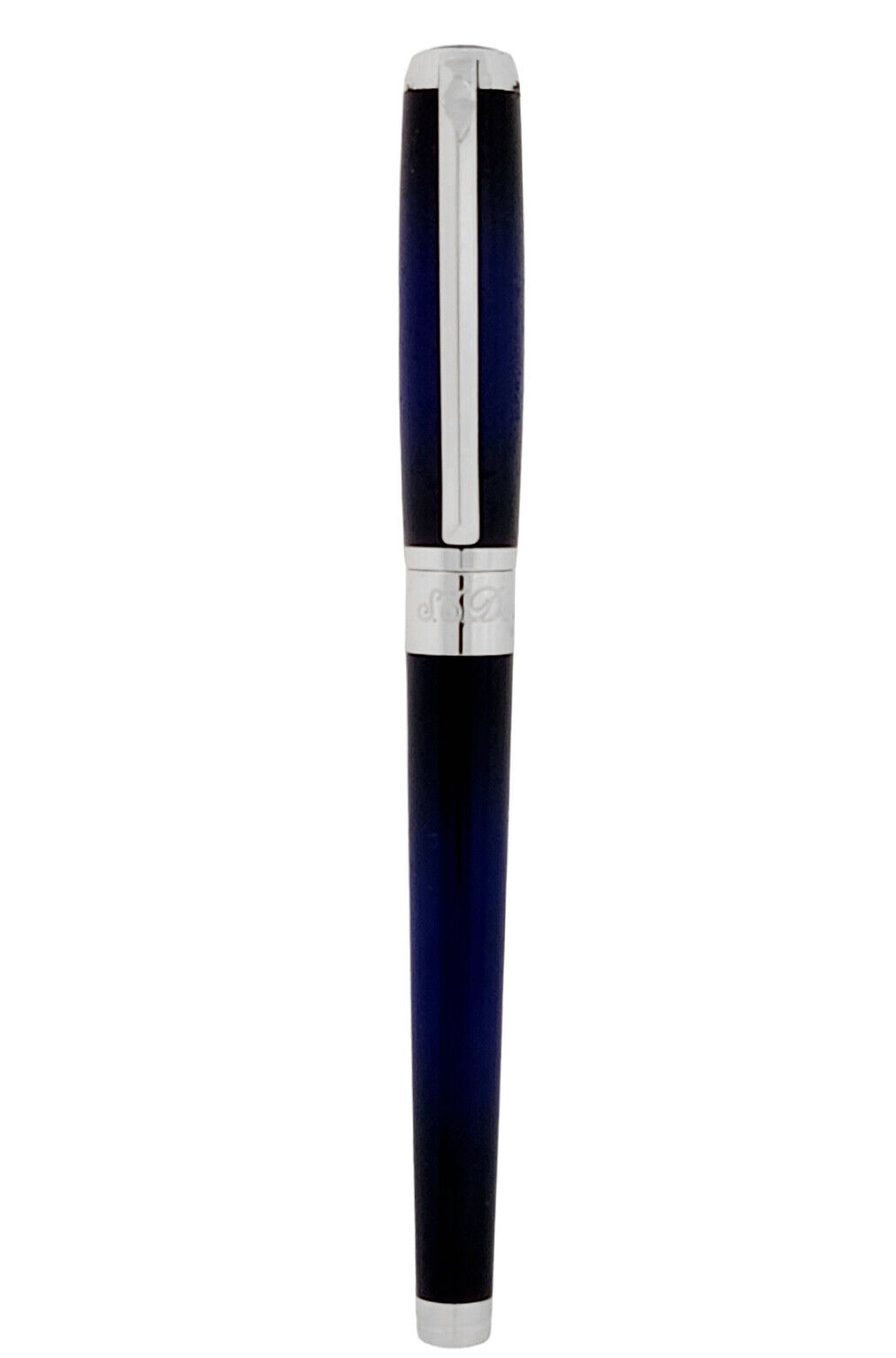 S.T. Dupont 410714 Atelier Blue Sun Burst Lacquer Fountain Pen 14k Nib