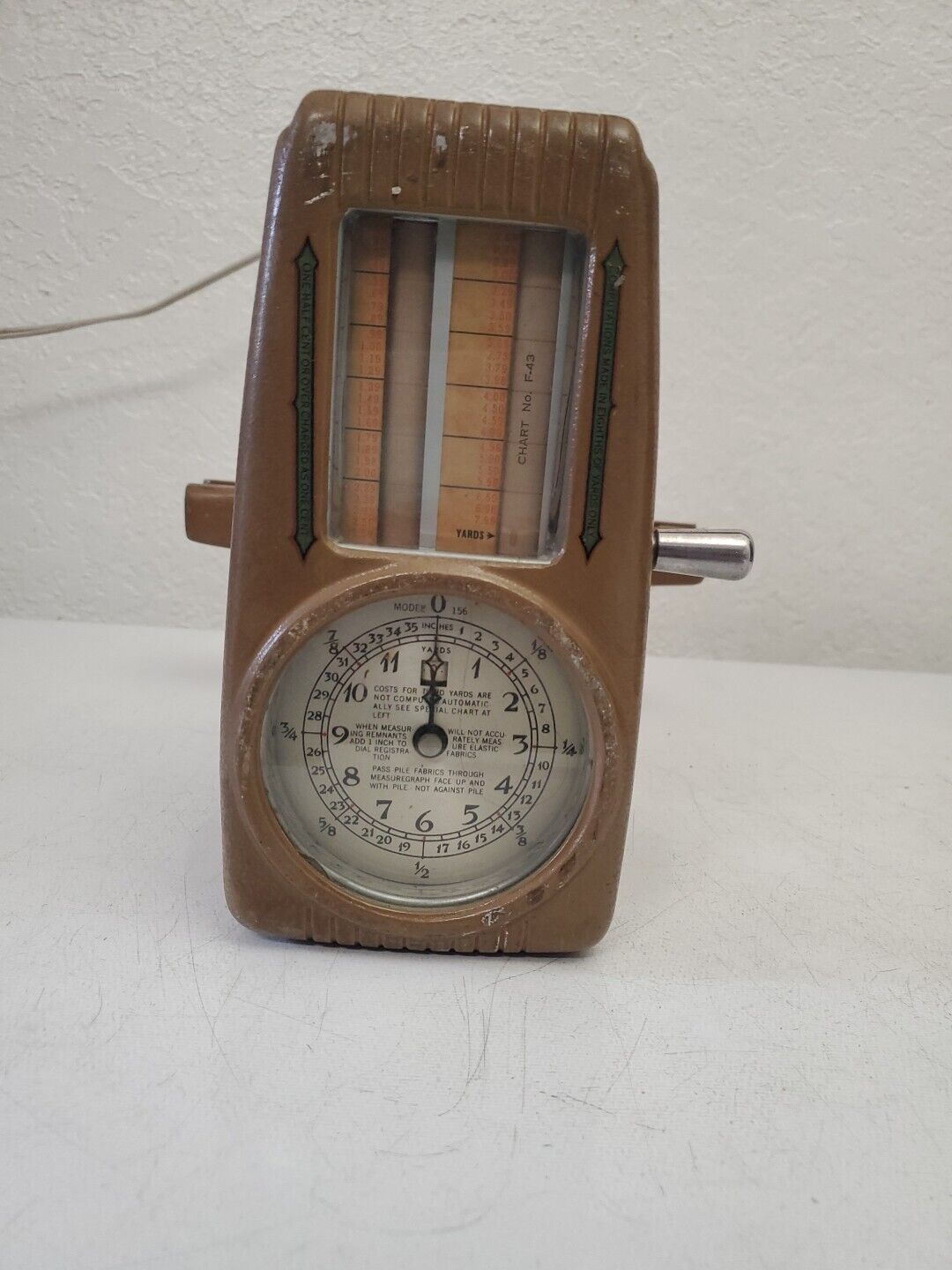Vintage Measuregraph Model 156 Fabric Measuring Machine 