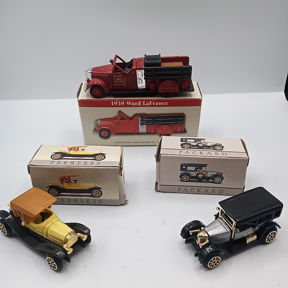  3 Vintage Reader\'s Digest Collector Cars Peerless #211 ,Packard #306, Ward #430