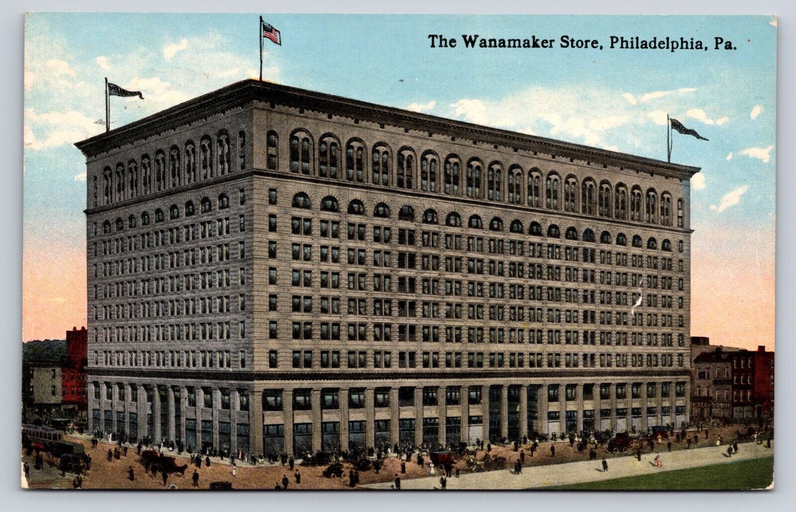 The Wanamaker Store, Philadelphia PA Vintage Postcard Posted 1915