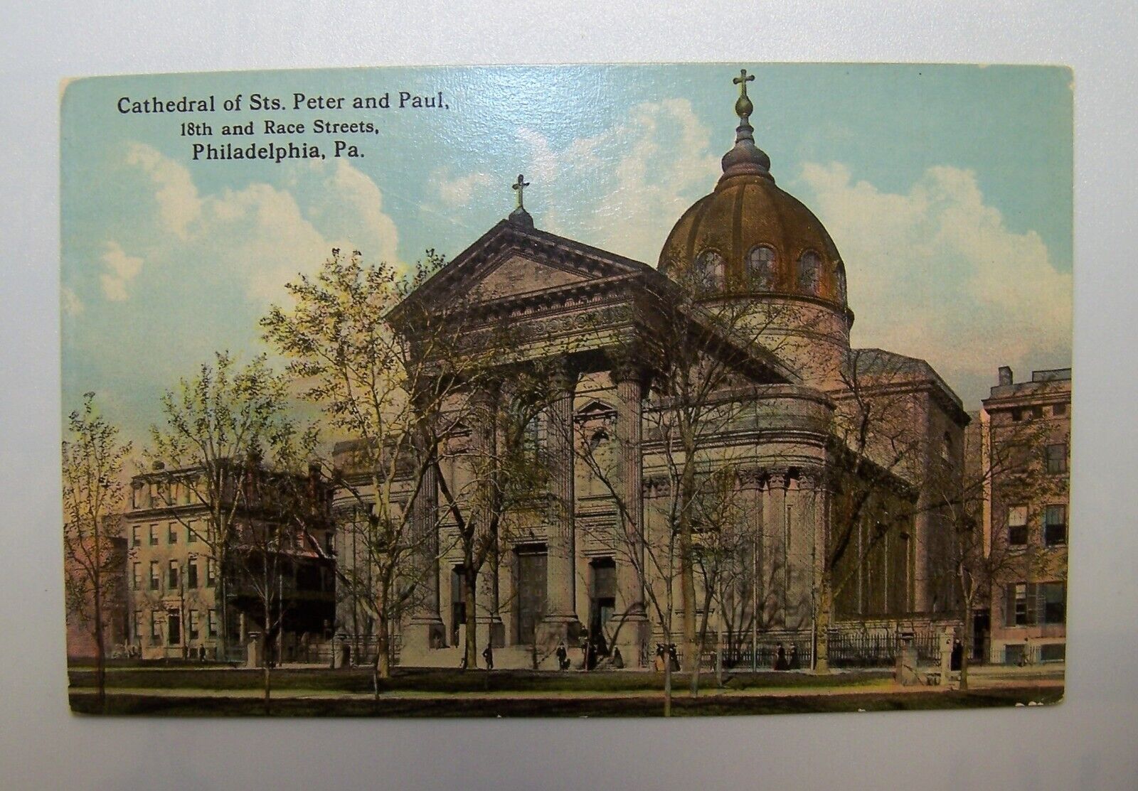 Postcard Cathedral Sts.Peter & Paul 18th & Race streets Philadelphia PA A-12