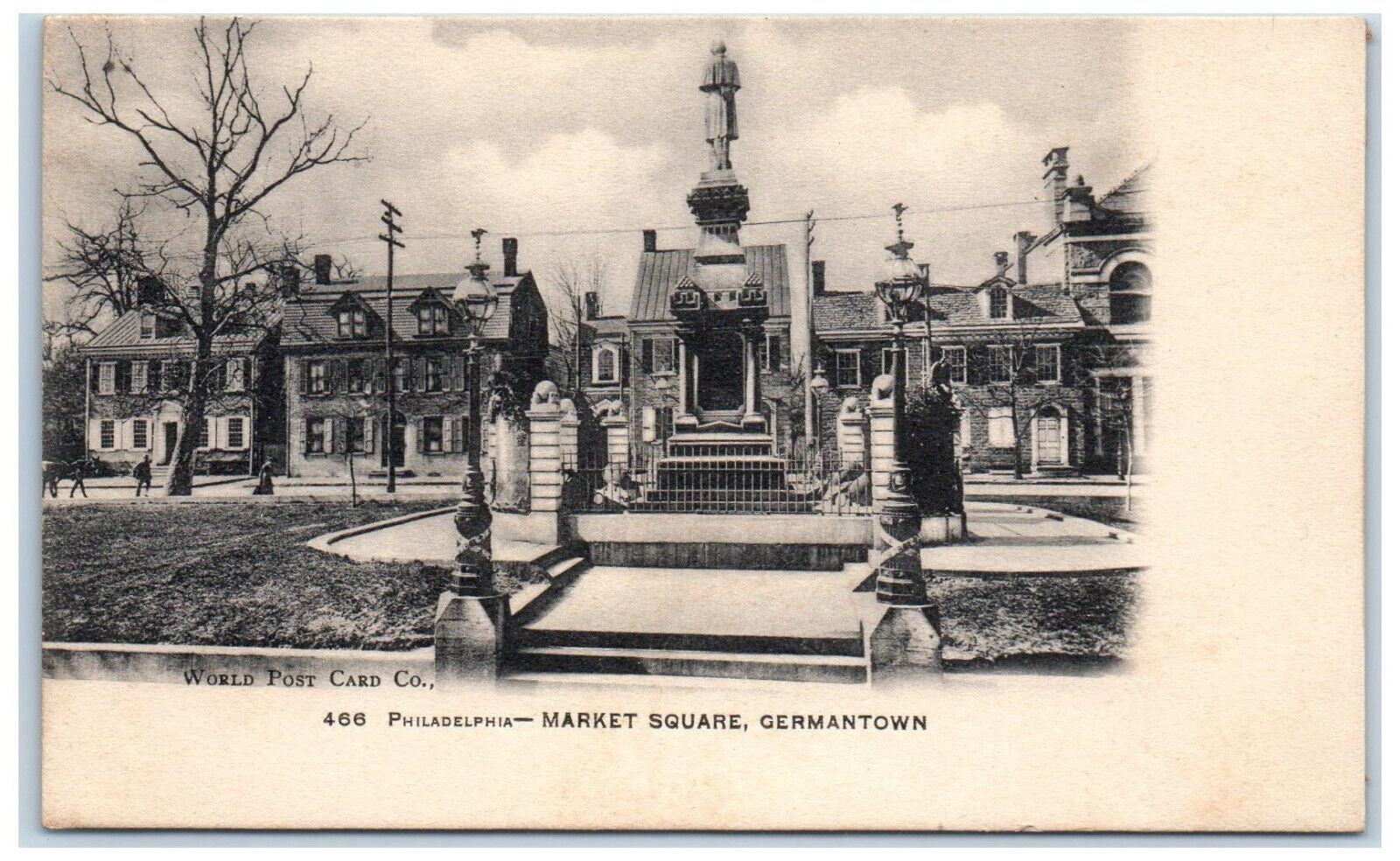 c1905 Market Square Germantown Philadelphia Pennsylvania PA Antique Postcard