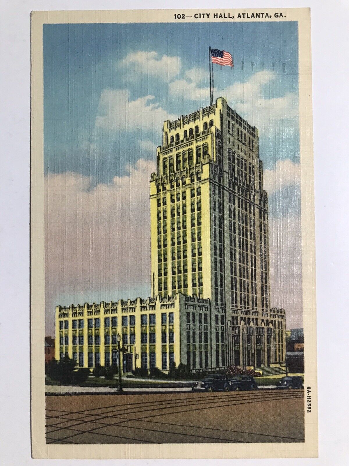1951 City Hall Atlanta Georgia Postcard