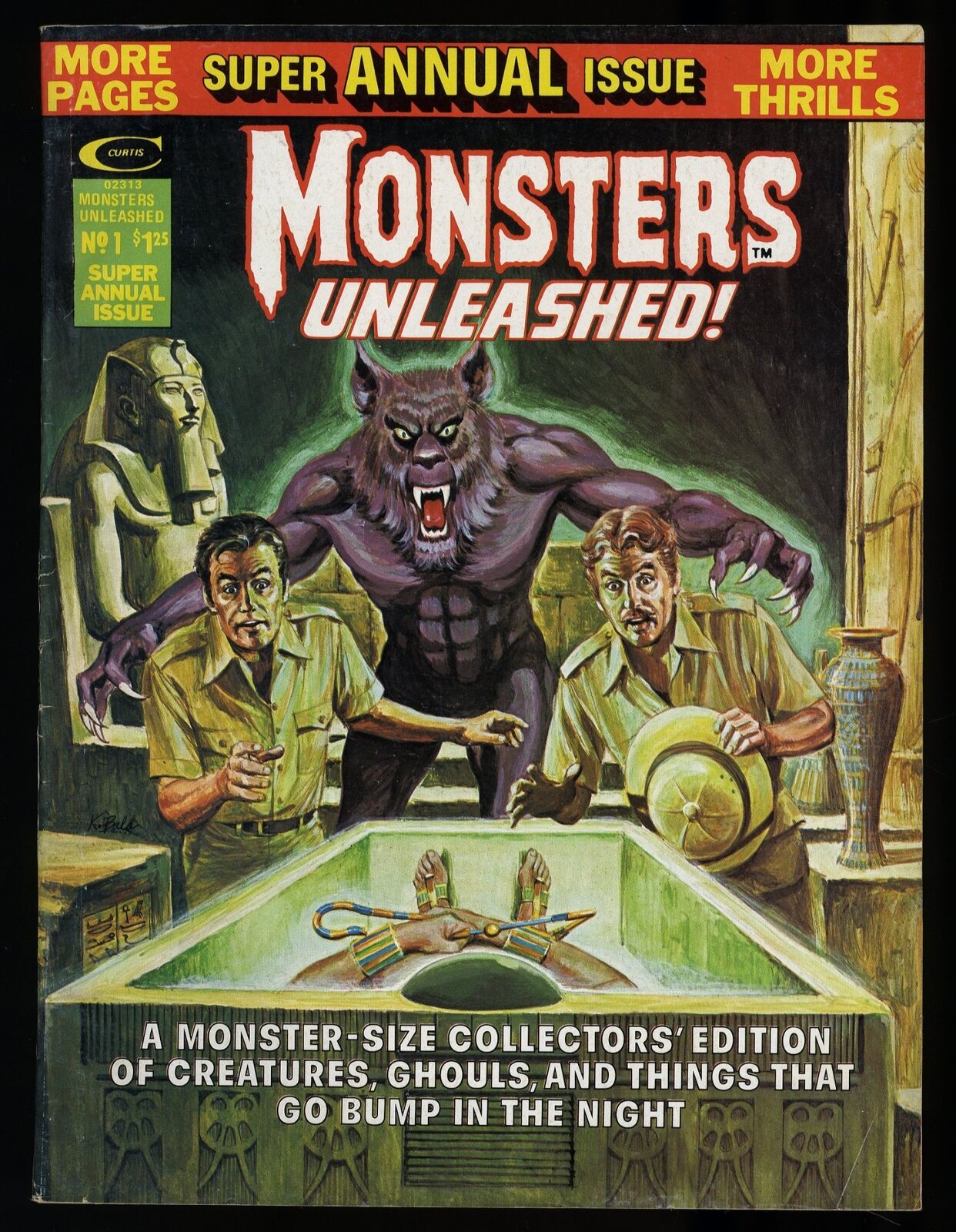 Monsters Unleashed Annual Magazine #1 FN 6.0 Neal Adams Art Marvel 1975