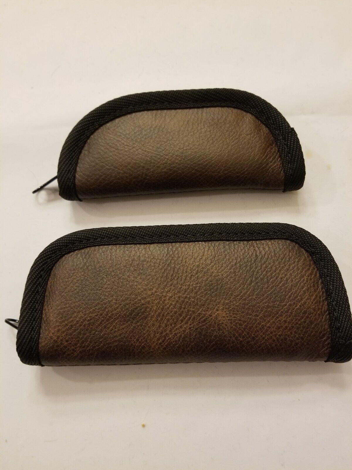 LEATHER KNIFE POUCH - ZIPPERED WITH PLUSH INTERIOR - HAND MADE IN THE USA