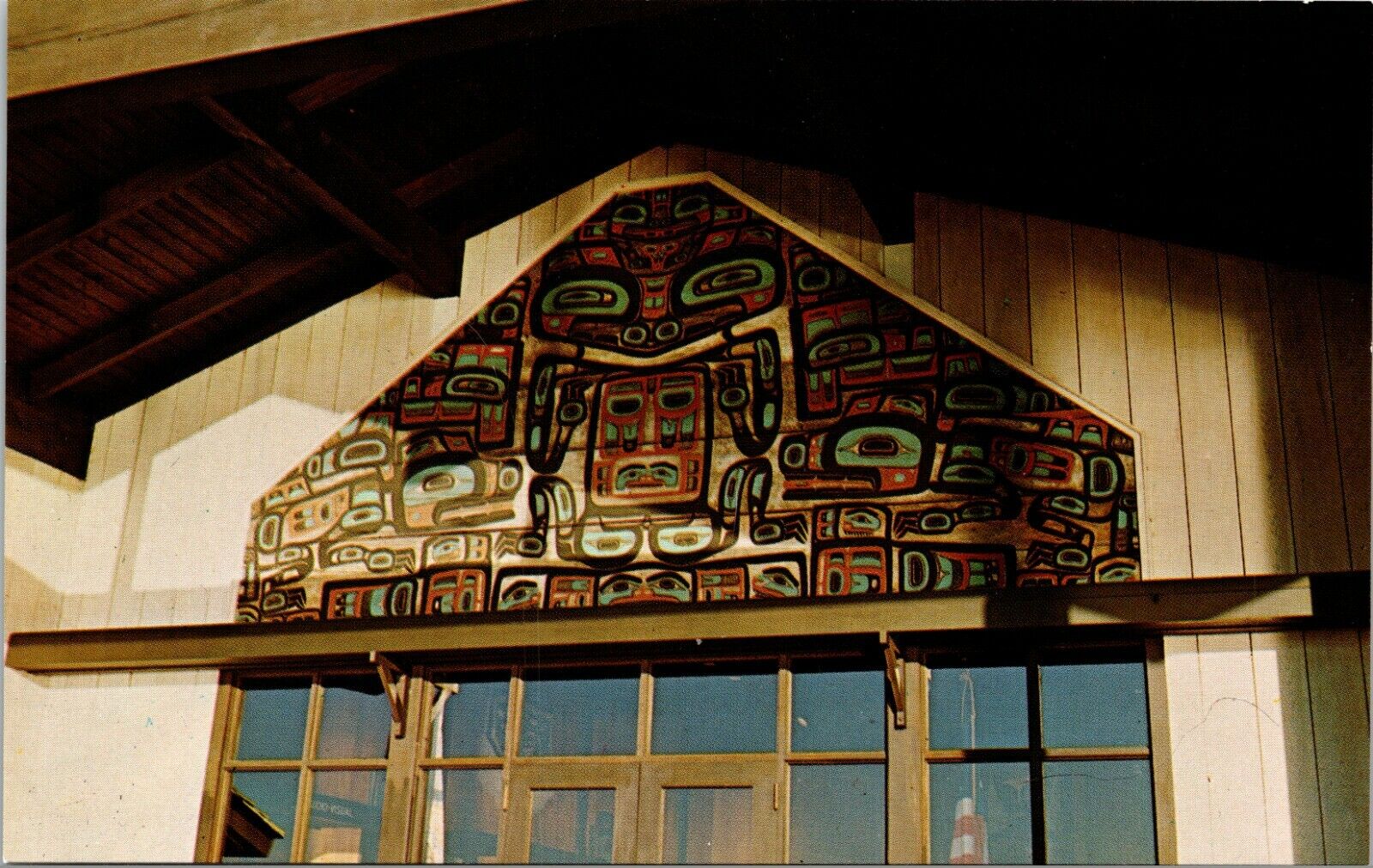 Tlingit House Front Sitka National Historical Park Alaska Vintage Postcard