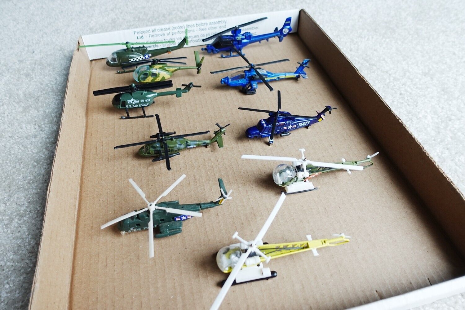 Lot of 10 Vintage Military Helicopters (Zee Toy, Etc) loose