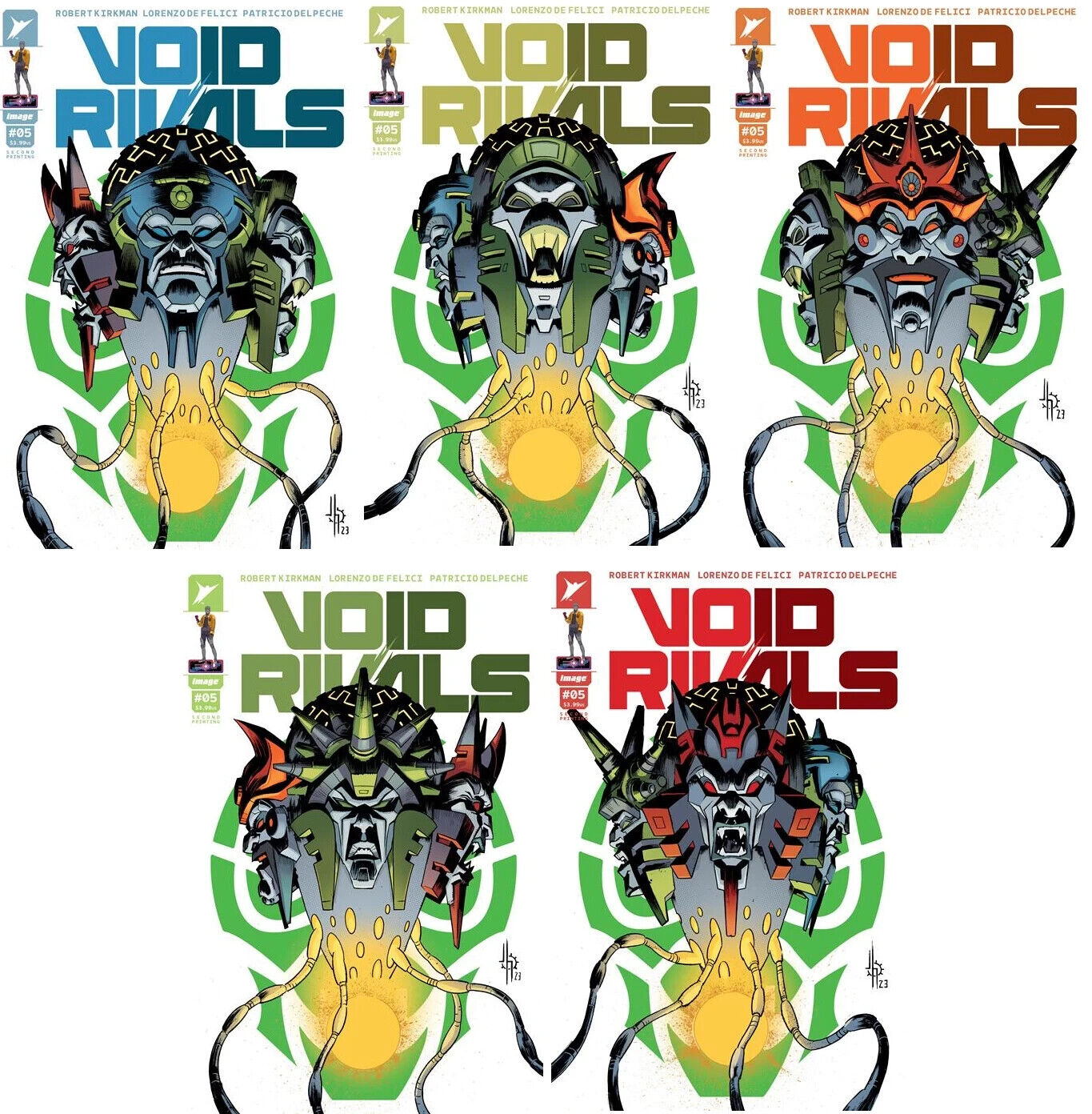 VOID RIVALS #5 (SET OF 5)(JASON HOWARD 2ND PRINT JUDGE VARIANTS) ~ Transformers