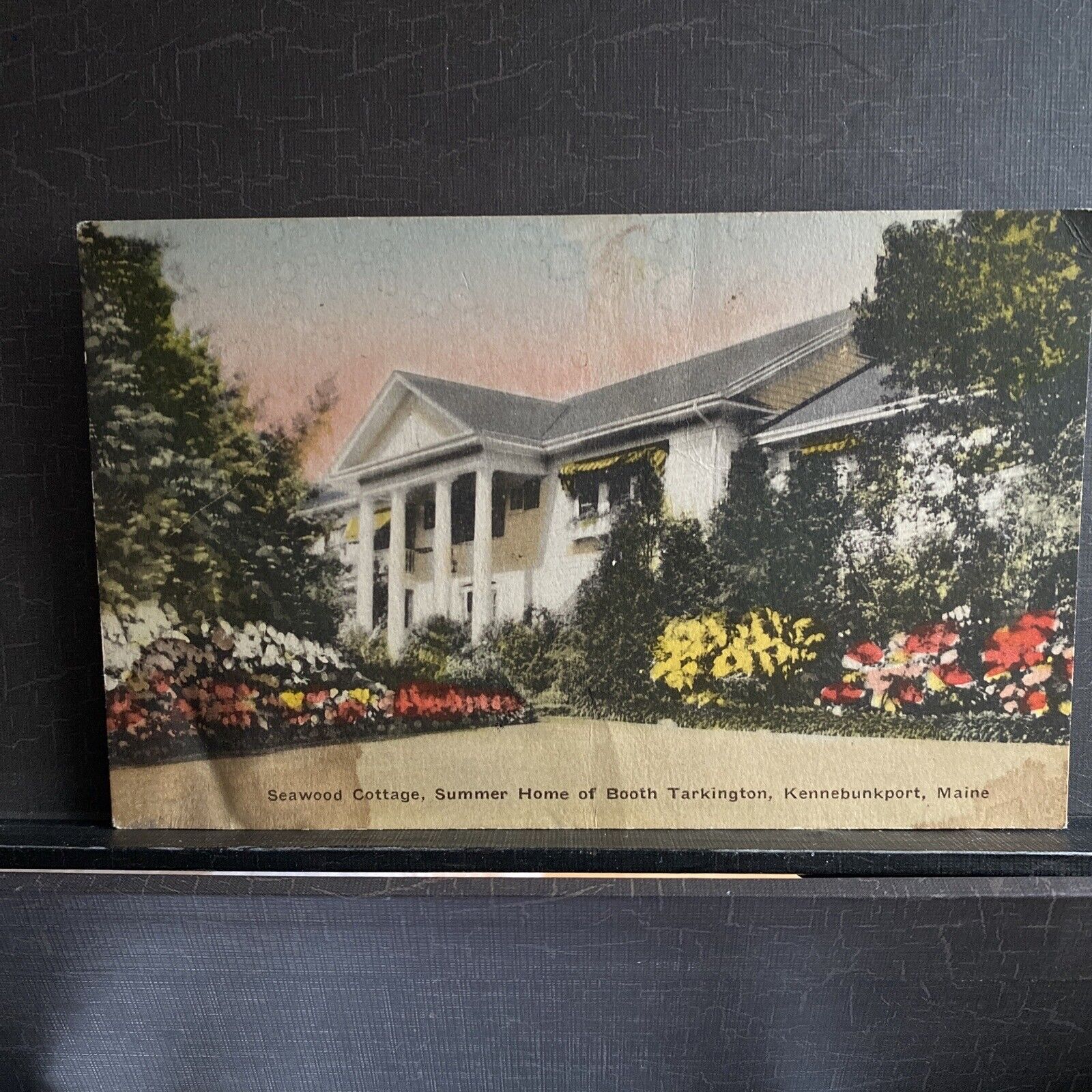 Seawood Cottage Summer Home Booth Tarkington Kennebunkport ME Vintage Postcard