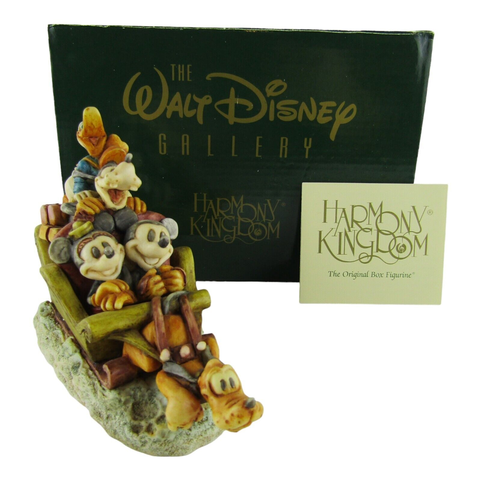 Disney Harmony Kingdom Mickey and Friends Sleigh Ride Figure Trinket Box LE 1500