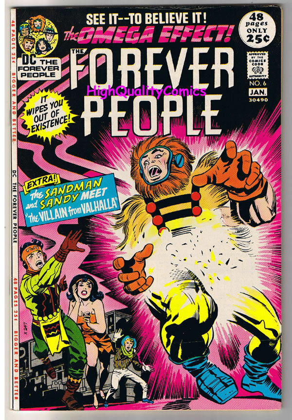 FOREVER PEOPLE #6, VF, Jack Kirby, Darkseid, Sandman, 1972, more JK in store