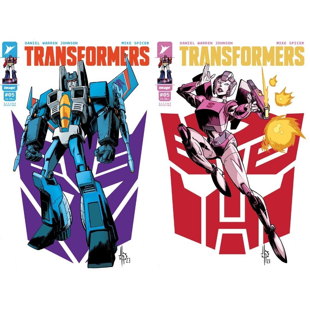 Transformers #5 Second Printing Cover A B Set