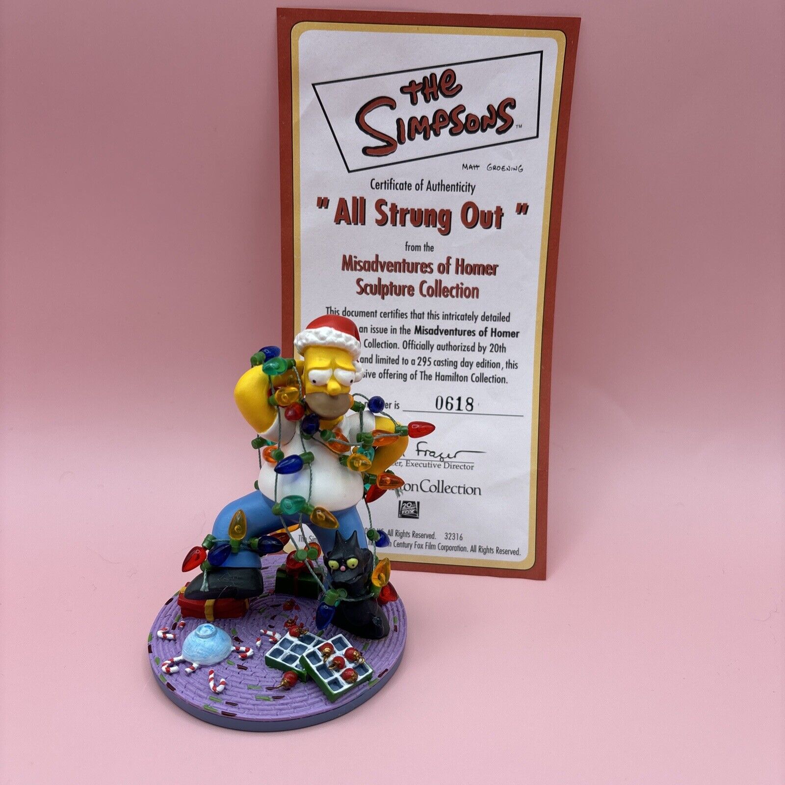 The Simpsons, Misadventures of Homer: “All Strung Out ” Hamilton Collection COA