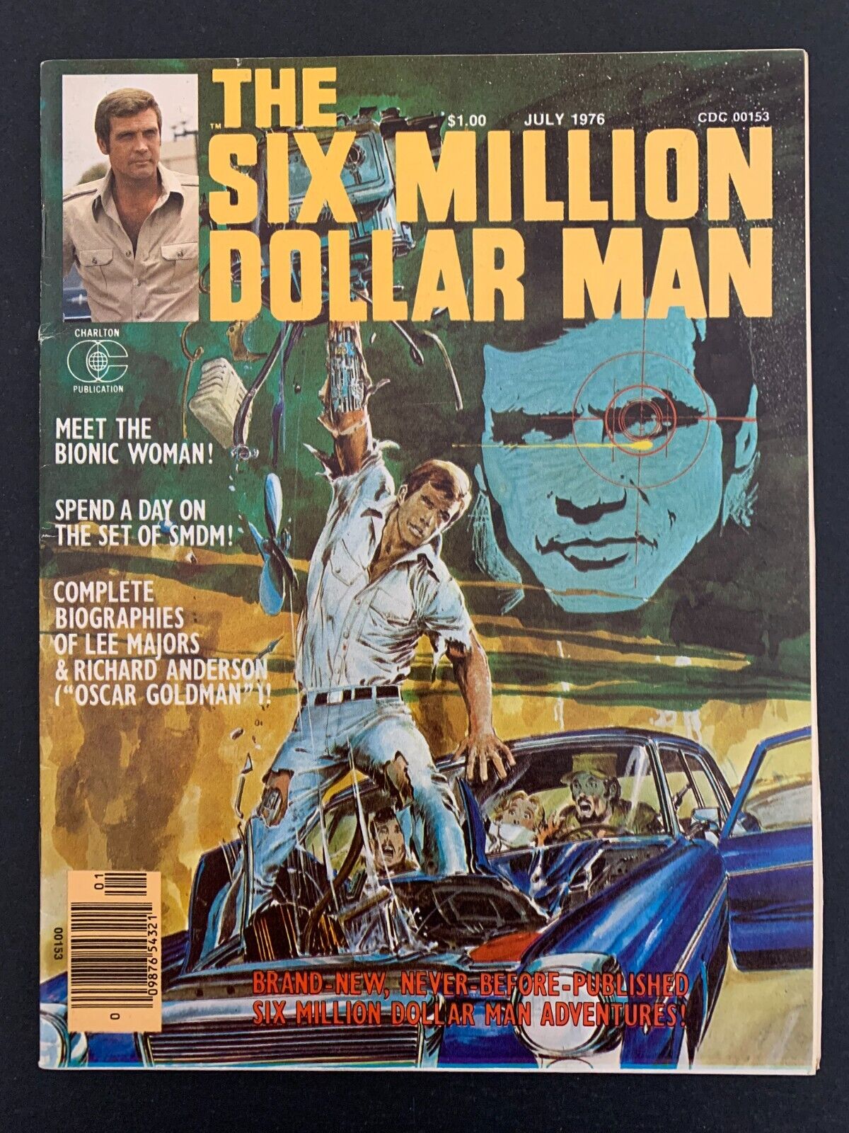 SIX MILLION DOLLAR MAN #1 *HIGH GRADE* (CHARLTON, 1976)  ADAMS  LOTS OF PICS