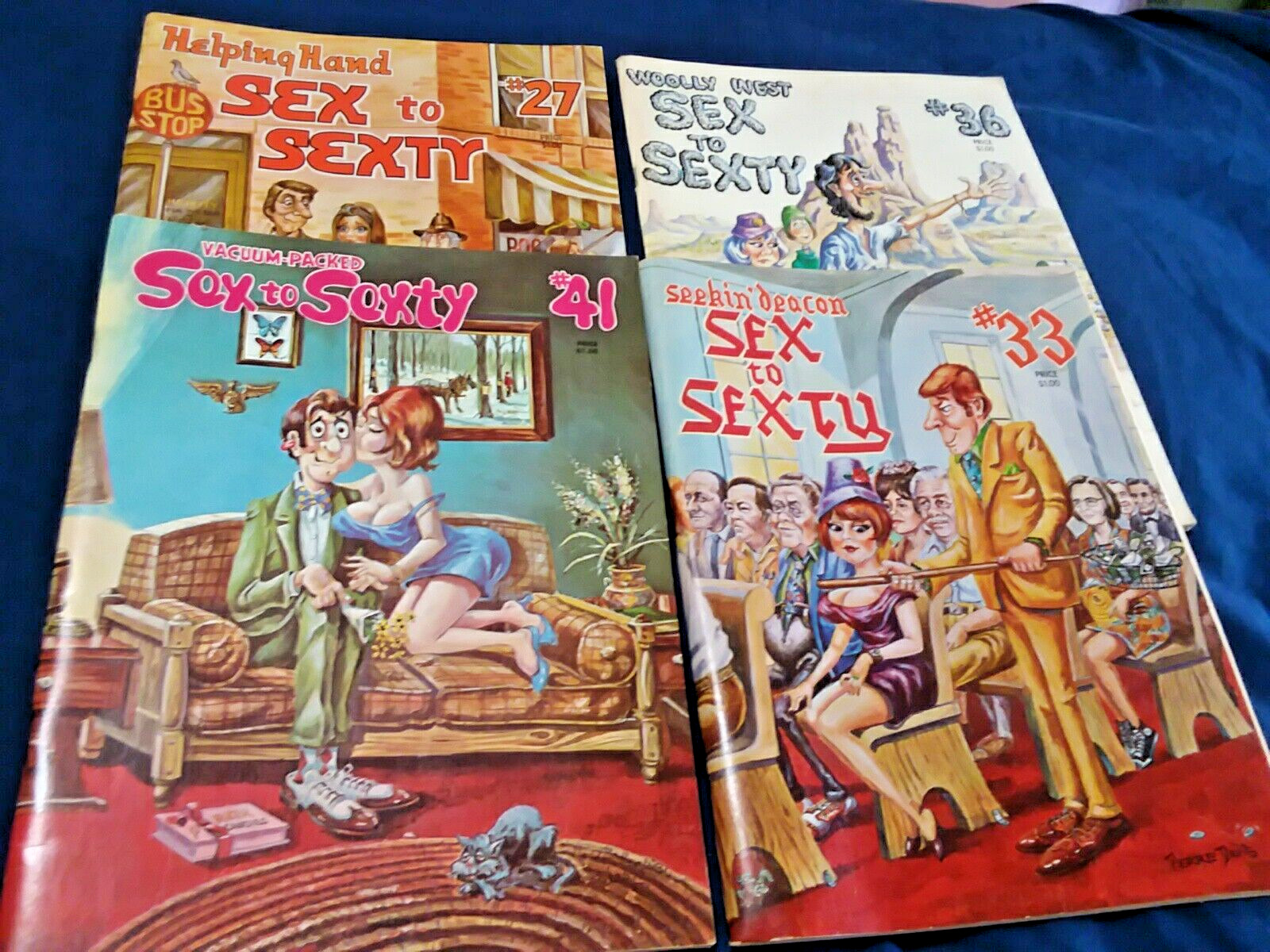Vintage 1976 Sex to Sexty Magazines Volume 27 33 36 41 Adult Humor lot of 4