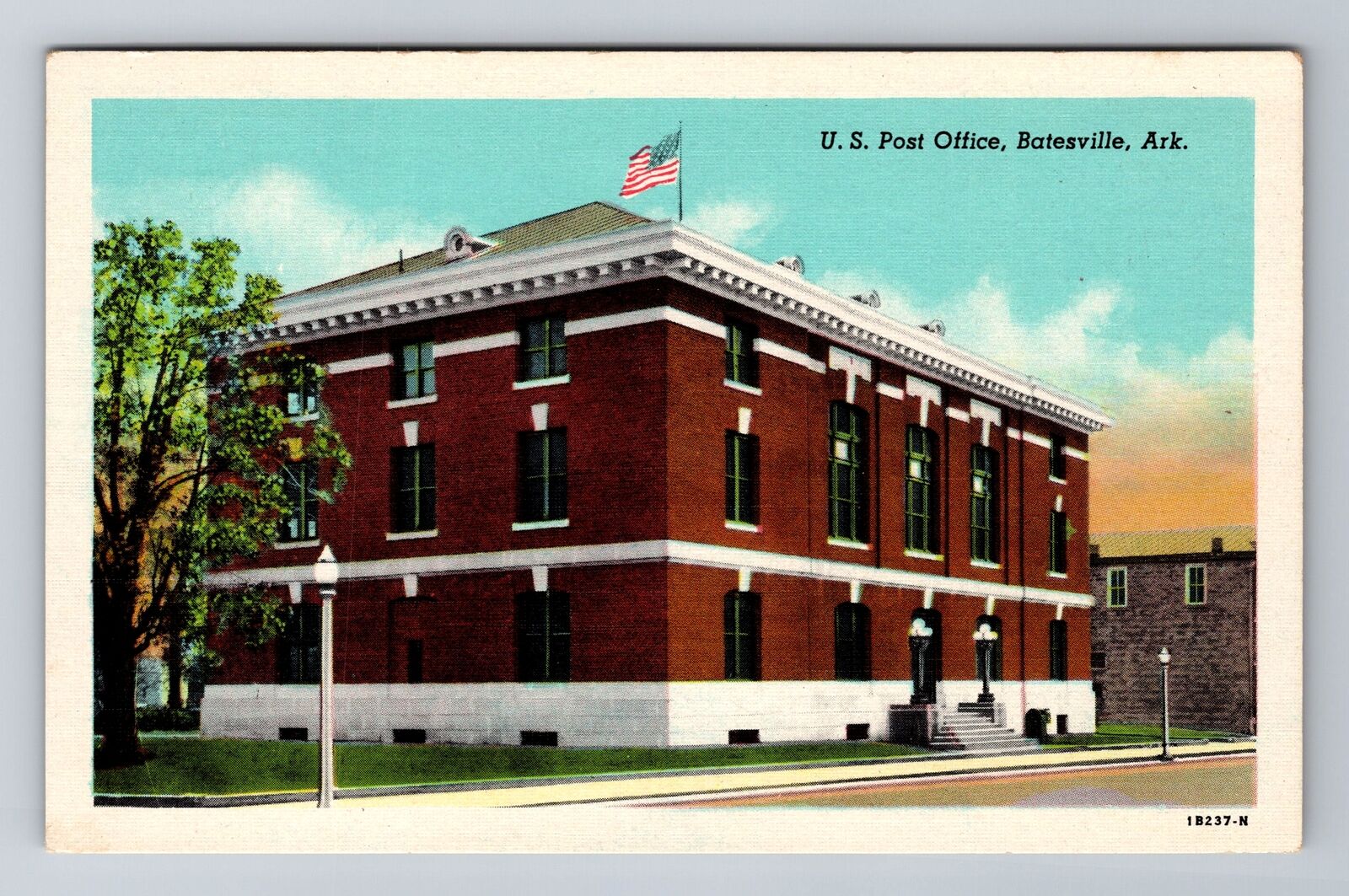 Batesville AR-Arkansas, US Post Office, Antique, Vintage Souvenir Postcard