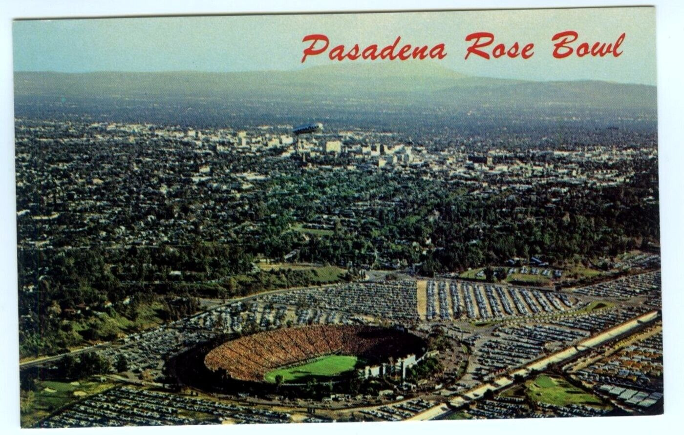 Pasadena California CA Rose Bowl Aerial View Postcard