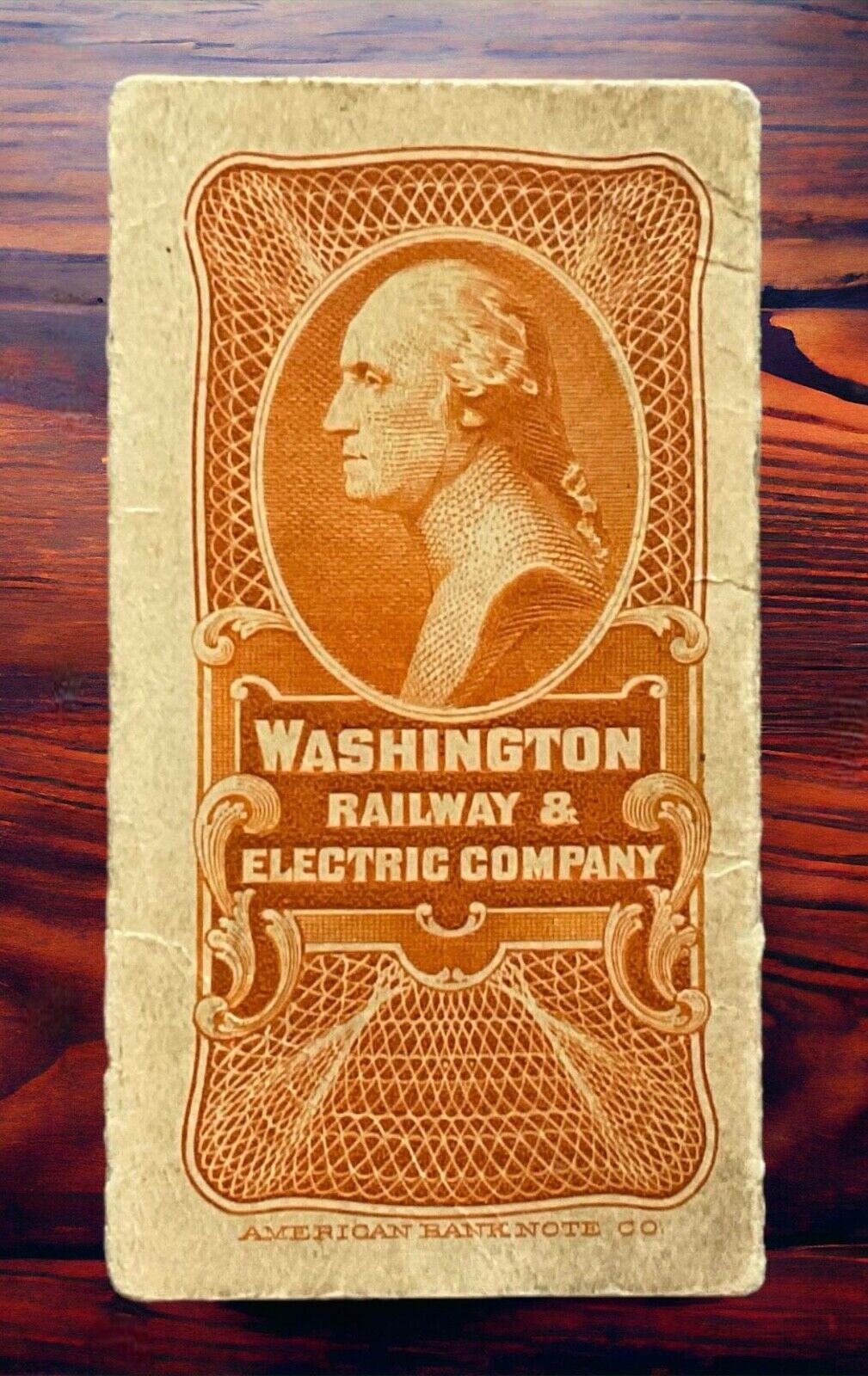 Rare “1 Fair Transit Ticket” Washington Railway & Electric Company