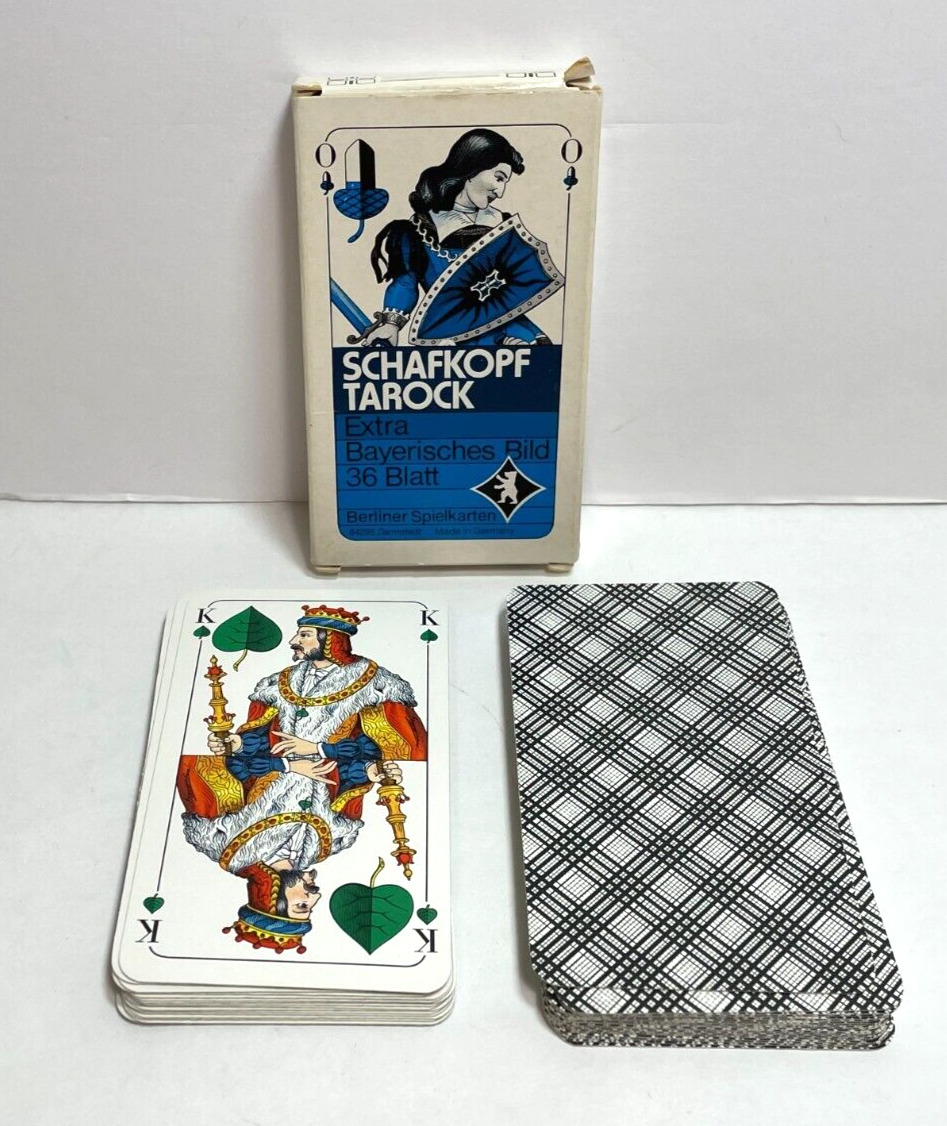 Vintage Berlin Playing Cards - Schafkopf Sheepshead Tarock 36 Blatt– Germany
