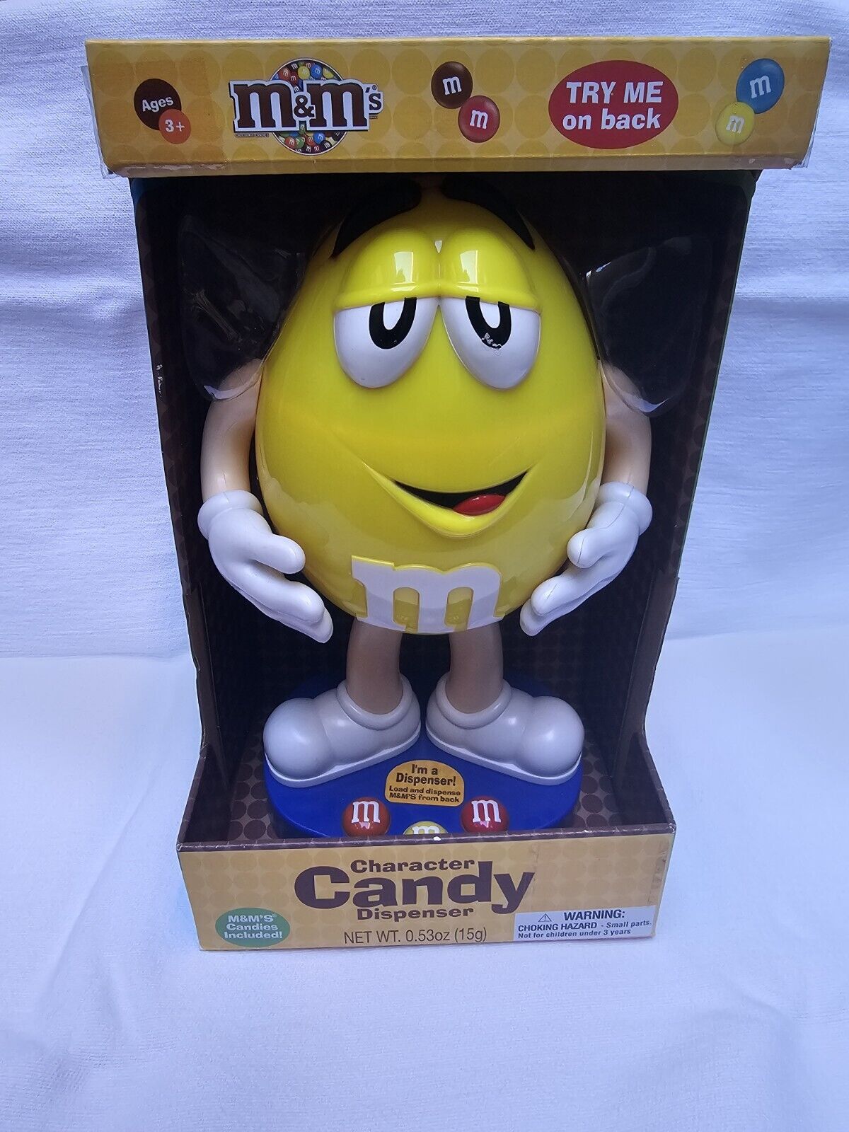 M&Ms Candy Nut Yellow Character Dispenser NEW