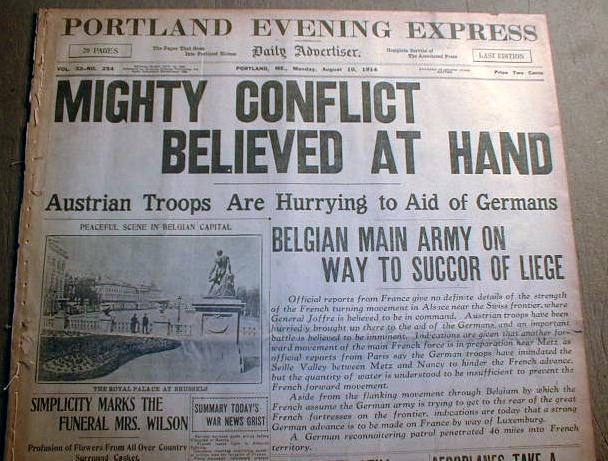 10 original WW I newspapers 1914-1918 w/ LARGE banner headlines DISPLAYABLE 